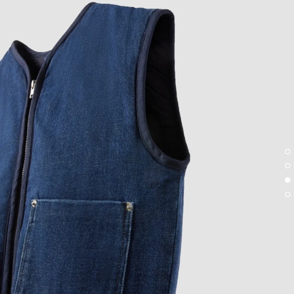 Zara Denim Puffer Vest Limited Edition